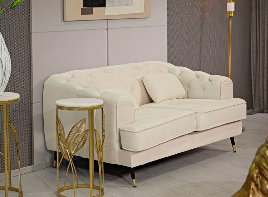 Praga 2-seater velvet sofa