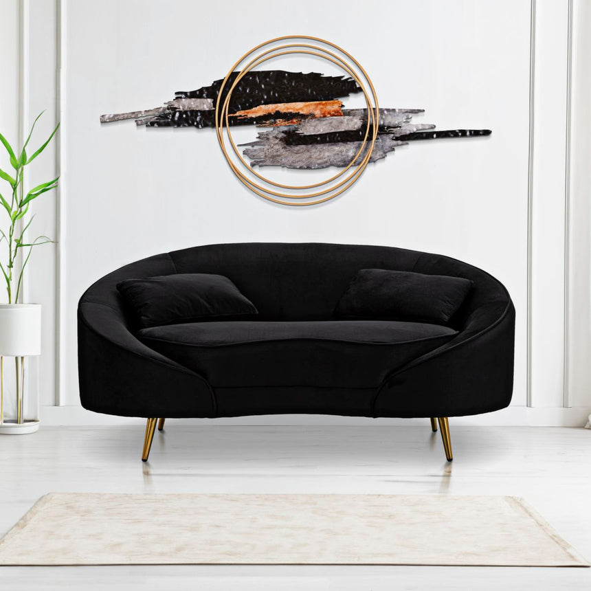 Oslo 2-seater velvet sofa