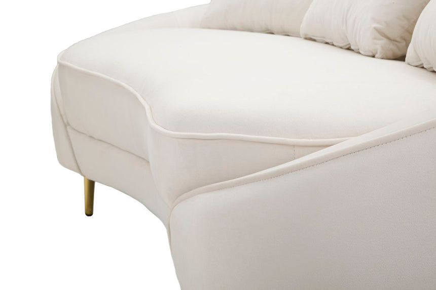 Oslo 3-seater velvet sofa