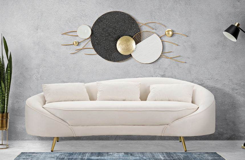 Oslo 3-seater velvet sofa