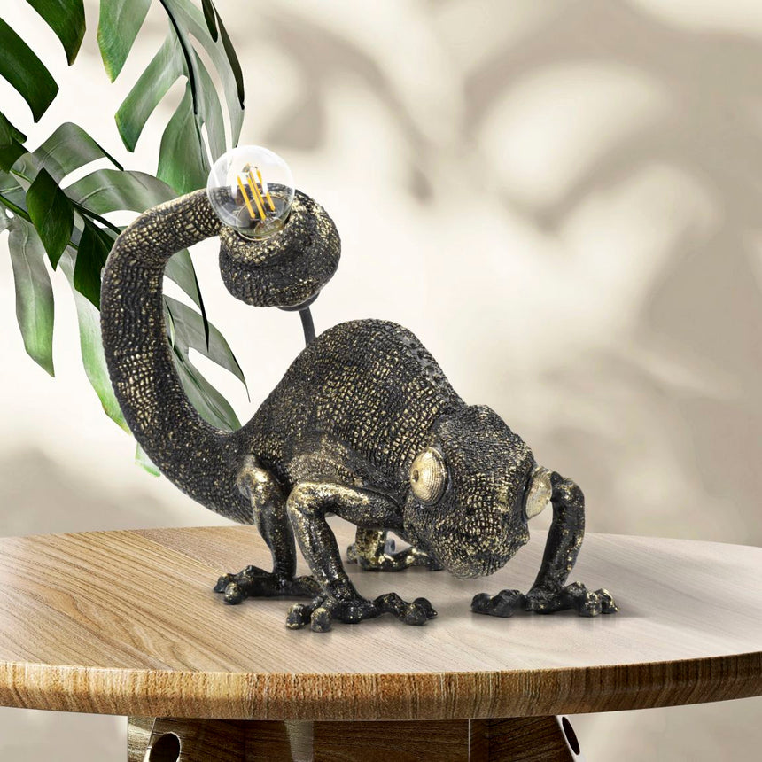 Camaleonte műgyanta asztali lámpa