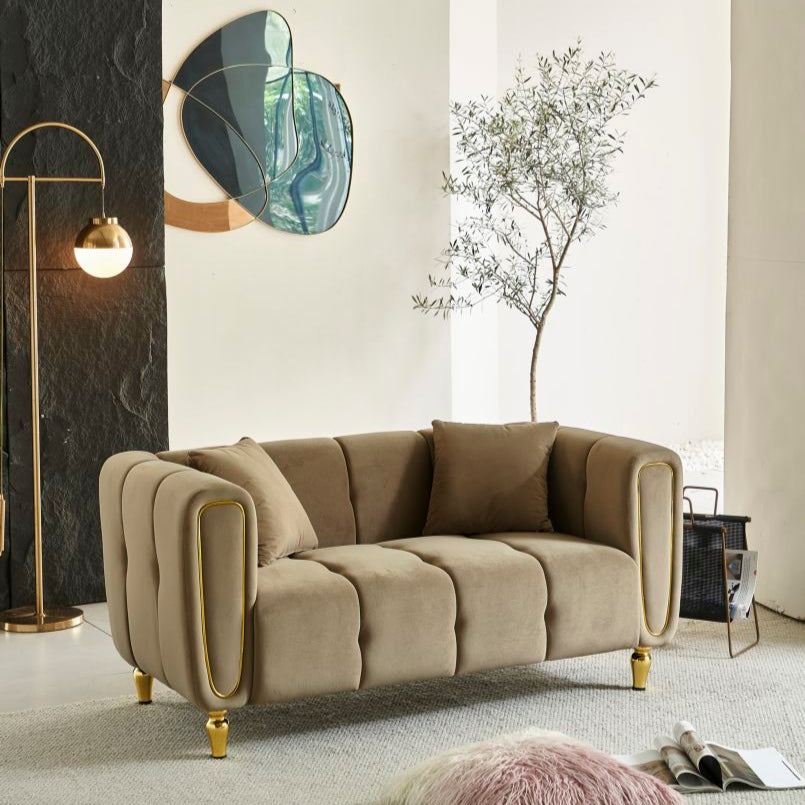 Alma 2-seater velvet sofa