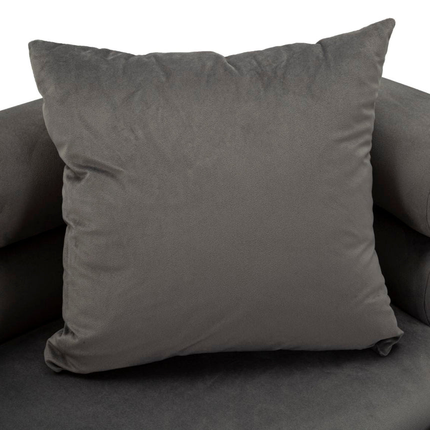 Silvery 2-seater velvet sofa