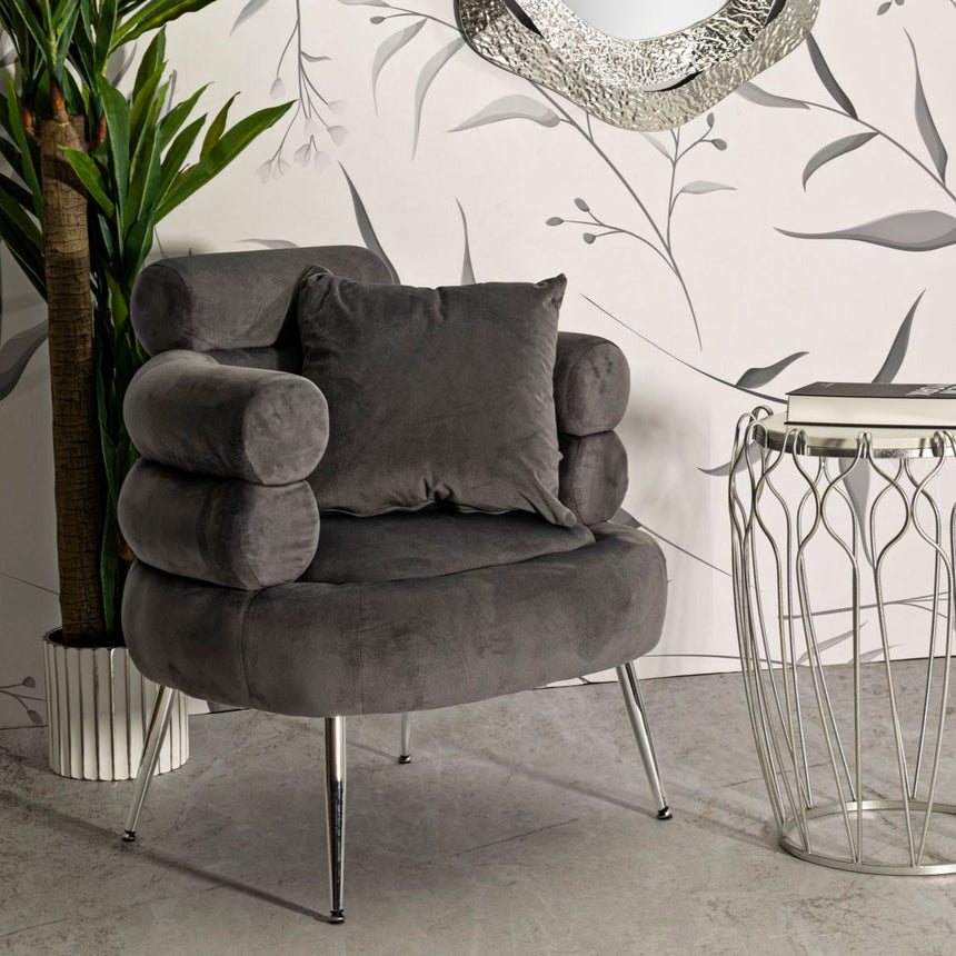 Silvery bársony fotel