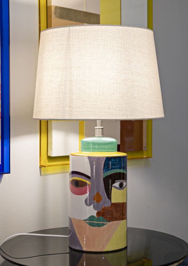 Monkey resin table lamp 34cm