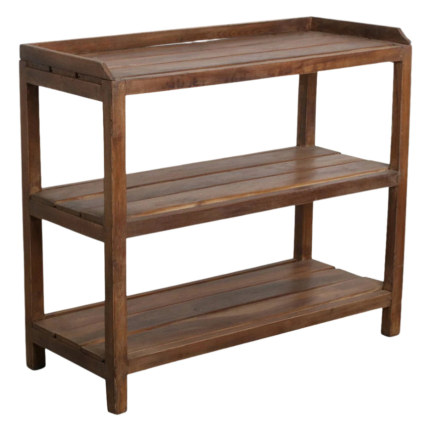 Teak wood shoe rack