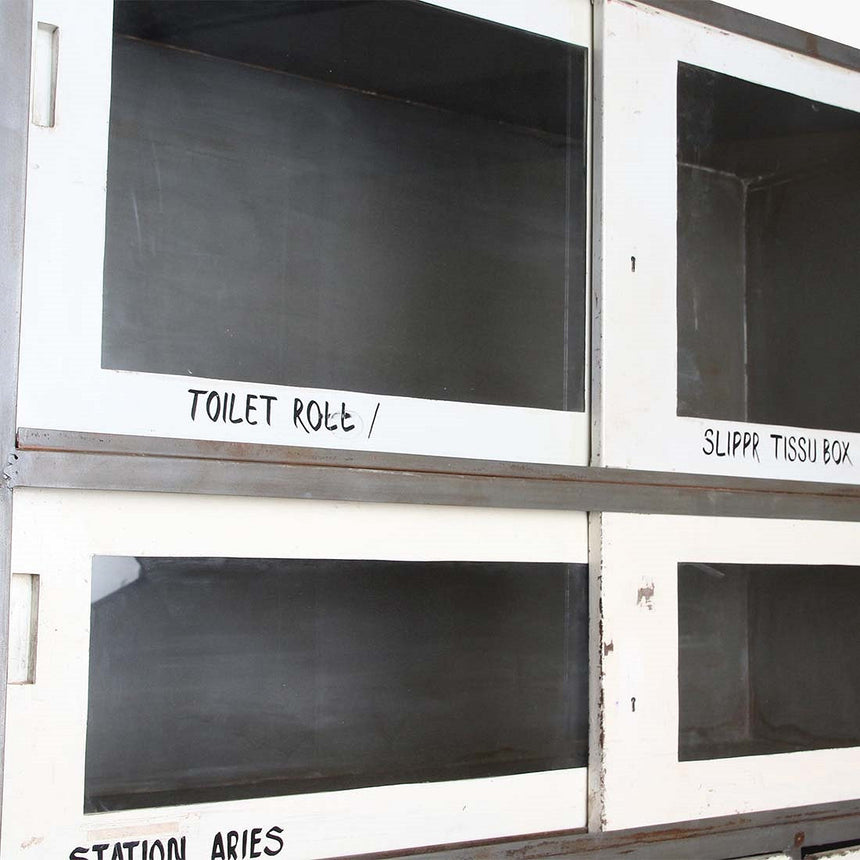 Polished metal cabinet