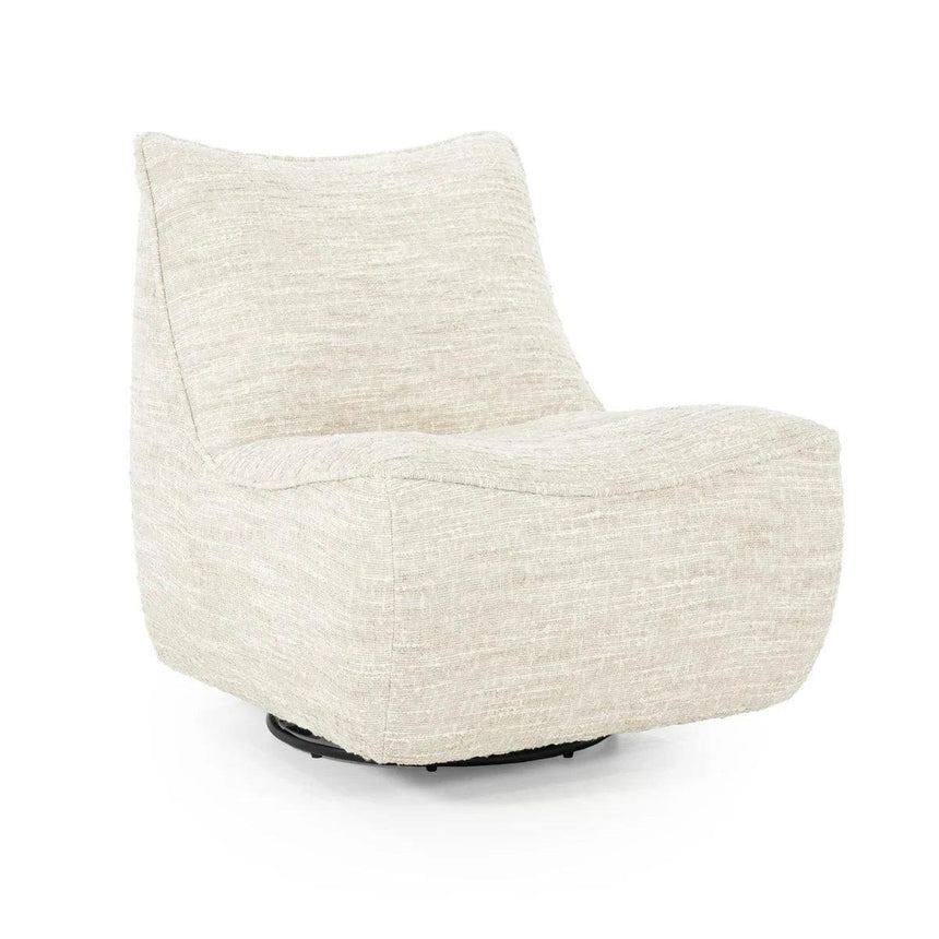 Loys fabric swivel armchair