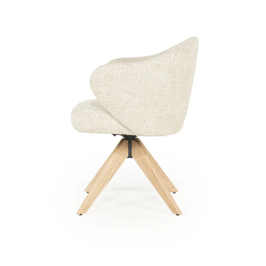 Connor szövet forgószék fa lábbal