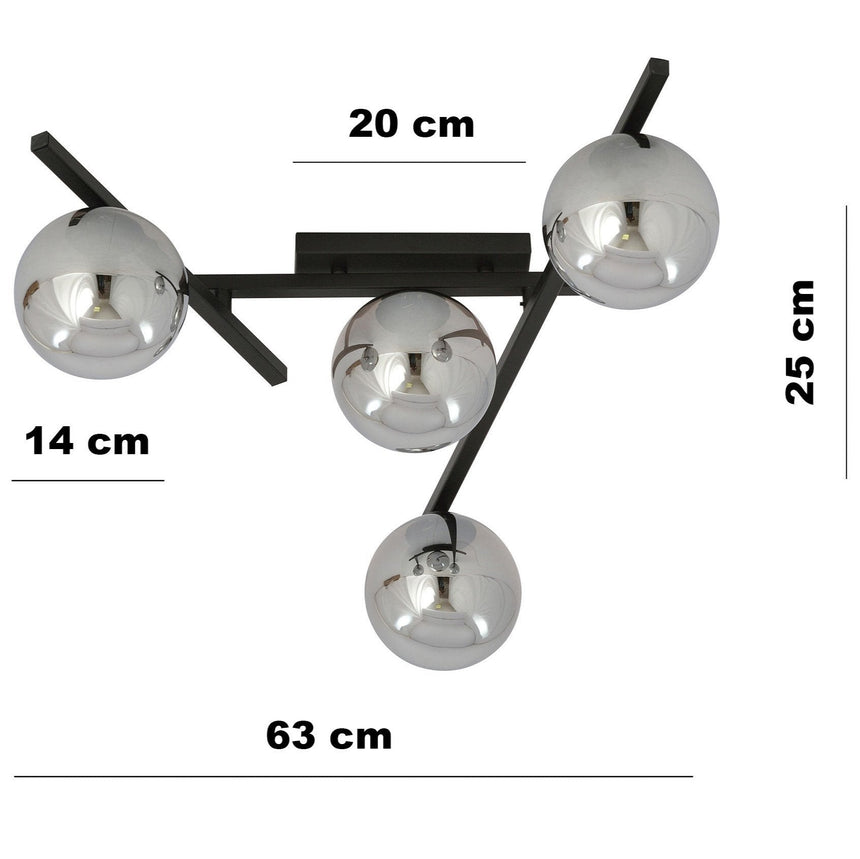 Smart 4 fém mennyezeti lámpa