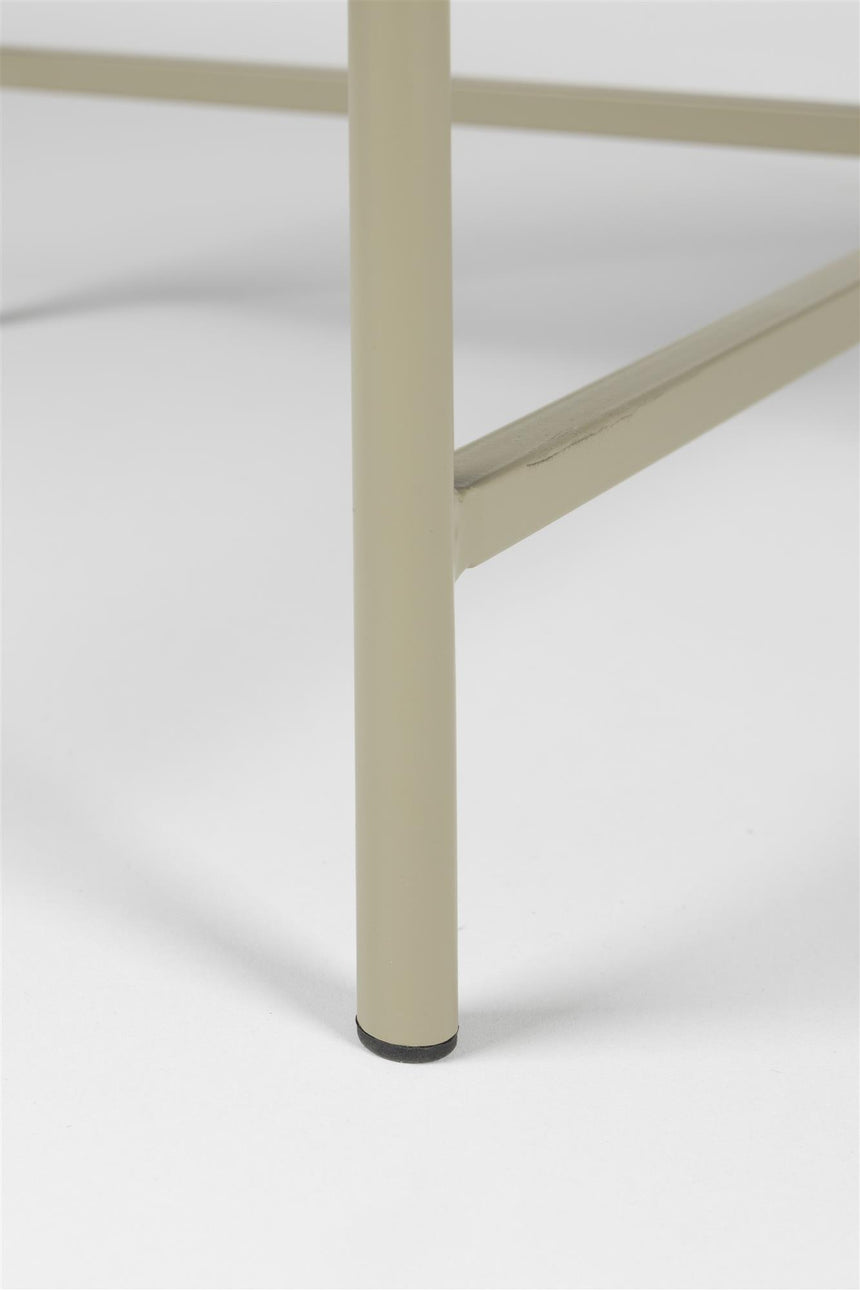 Tooz dohányzóasztal – Bézs márvány és fém kombinációja