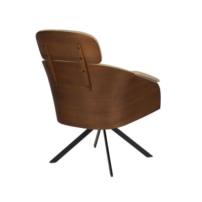 Frie textile leather armchair