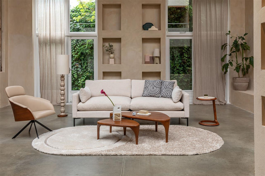 Frie textile leather armchair