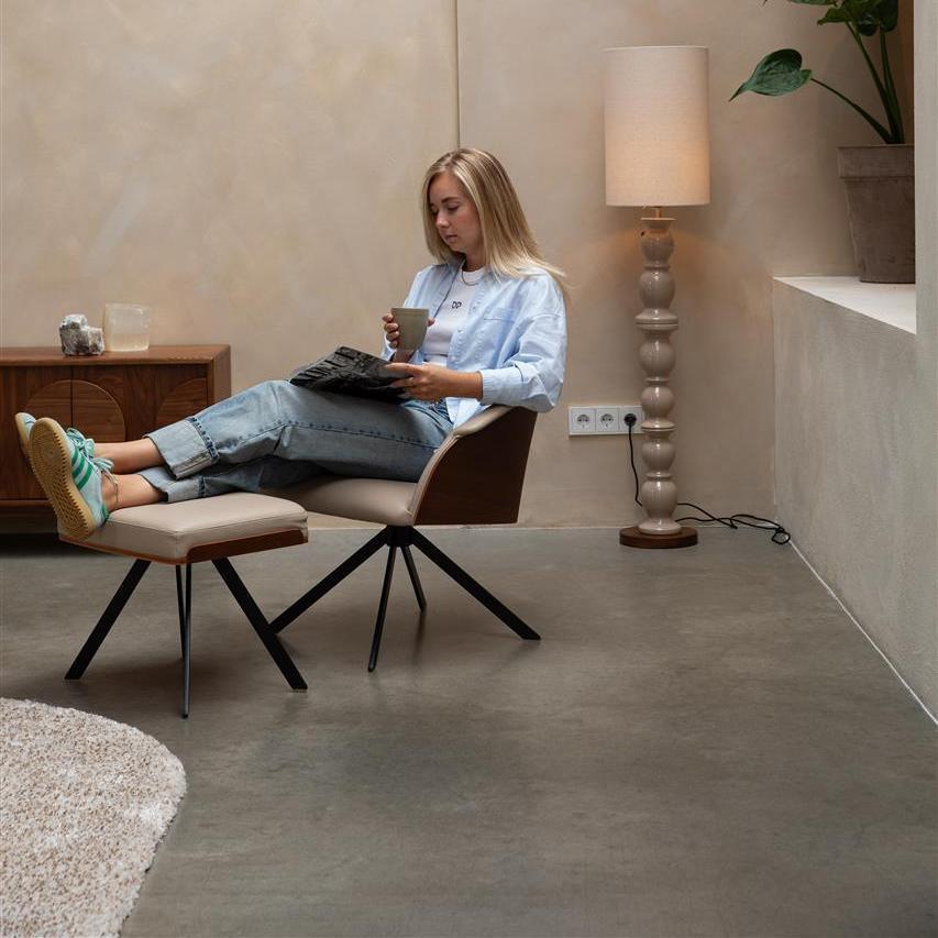 Frie textile leather footrest