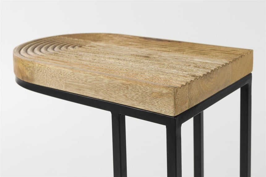 Zide Lerakóasztal – Mangófa és fekete fém