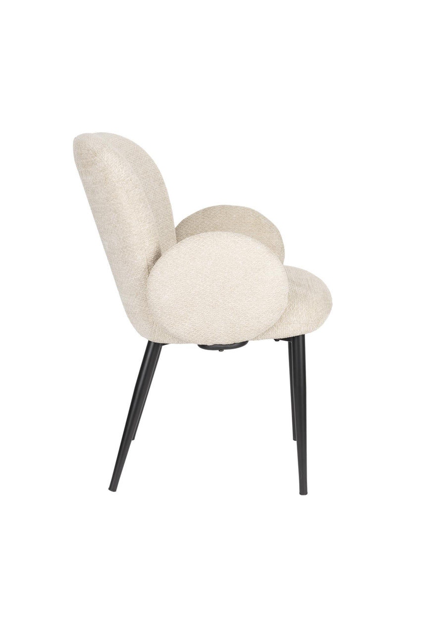 Alaz fotel – Texturált kárpitozás, fekete lábakkal