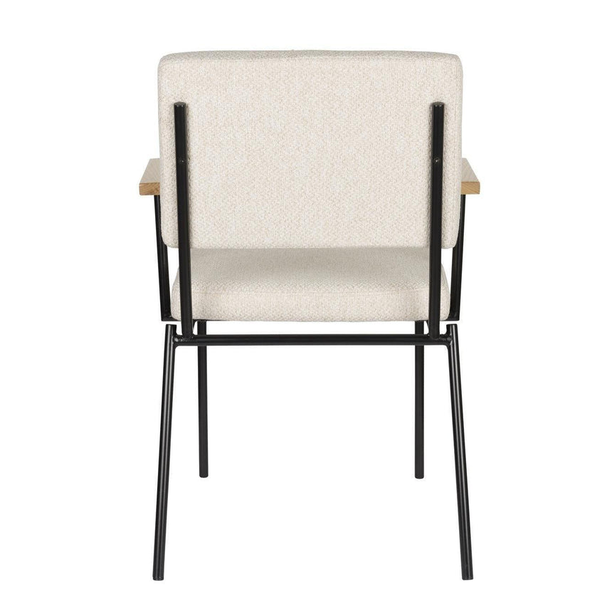 Fellow fabric chair with armrests