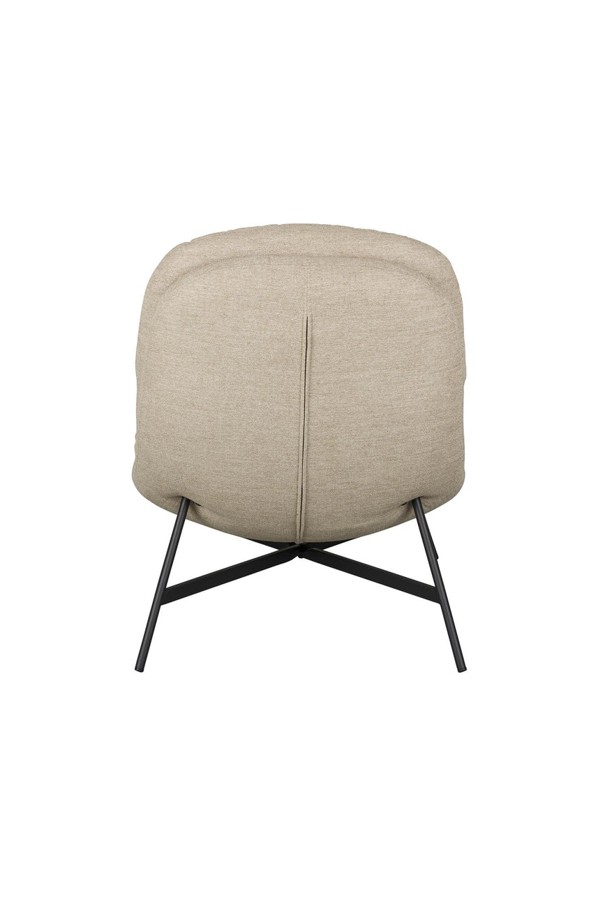 Othello lounge fotel – Bézs kárpitozás, robusztus acélvázzal