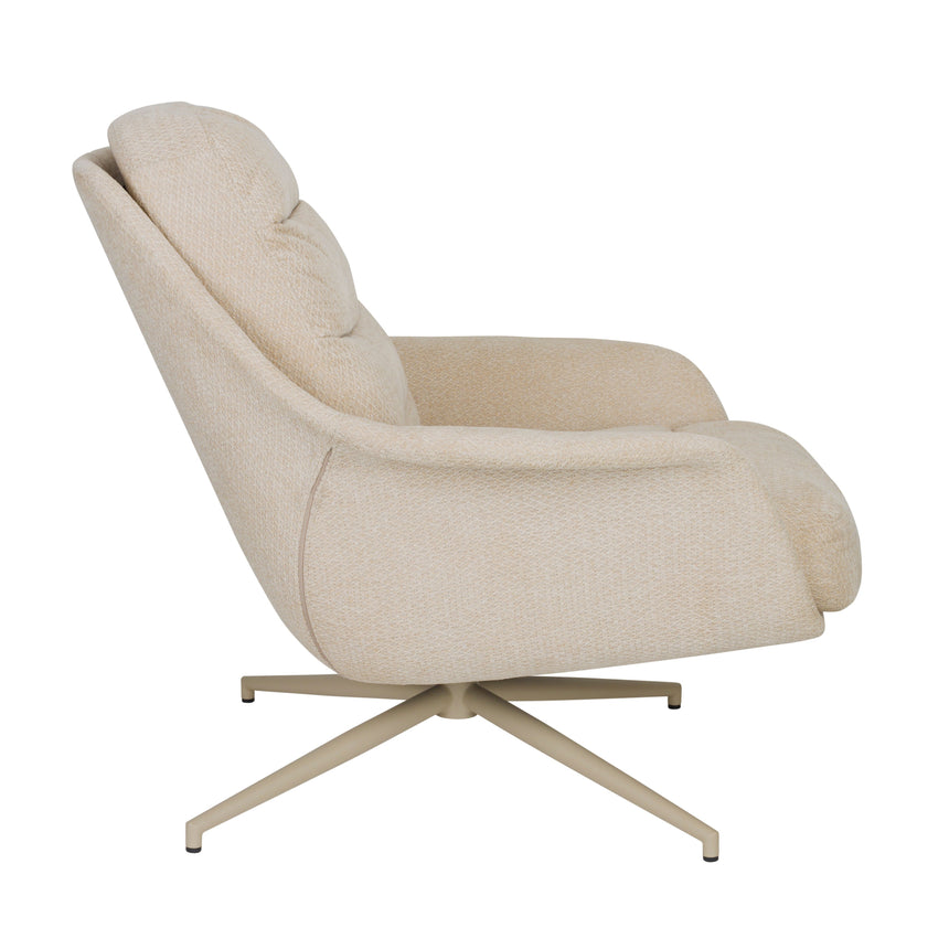 Philly fabric swivel armchair