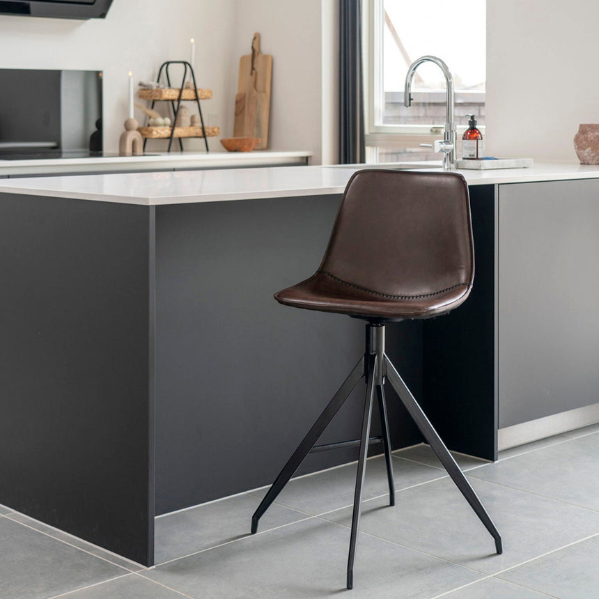 Monaco forgó textilbőr alacsony bárszék