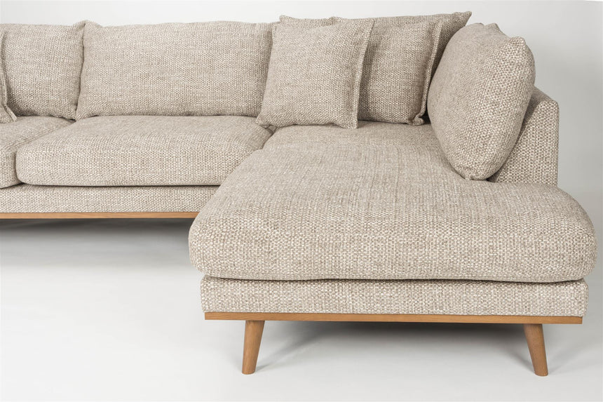 Hagen 4,5 személyes kanapé – Barna kárpitozás, jobb oldali kivitel