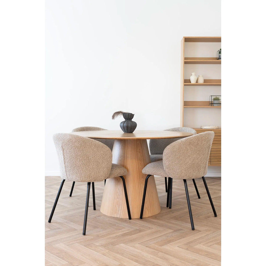 Bolton wooden dining table Ø120