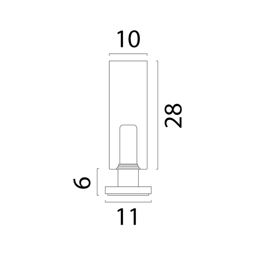 Ortona üveg asztali lámpa