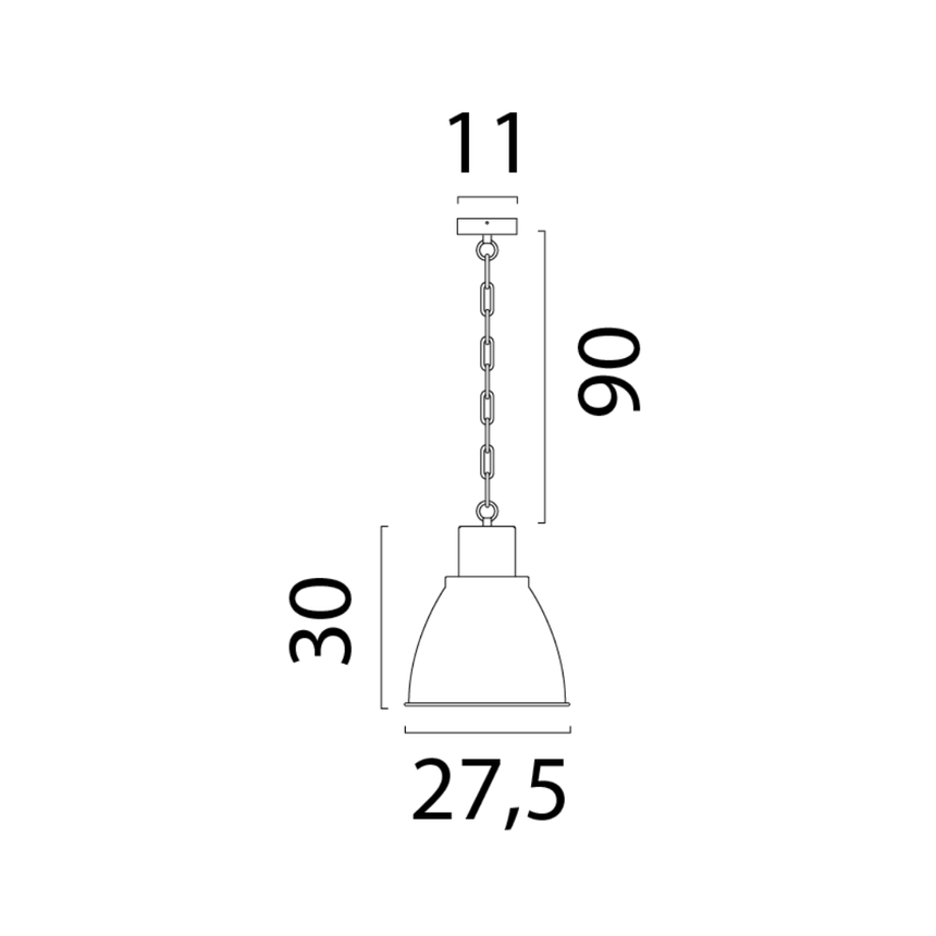 Model 2007 fém függőlámpa