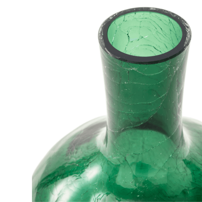 Crackled Ball glass vase 32cm