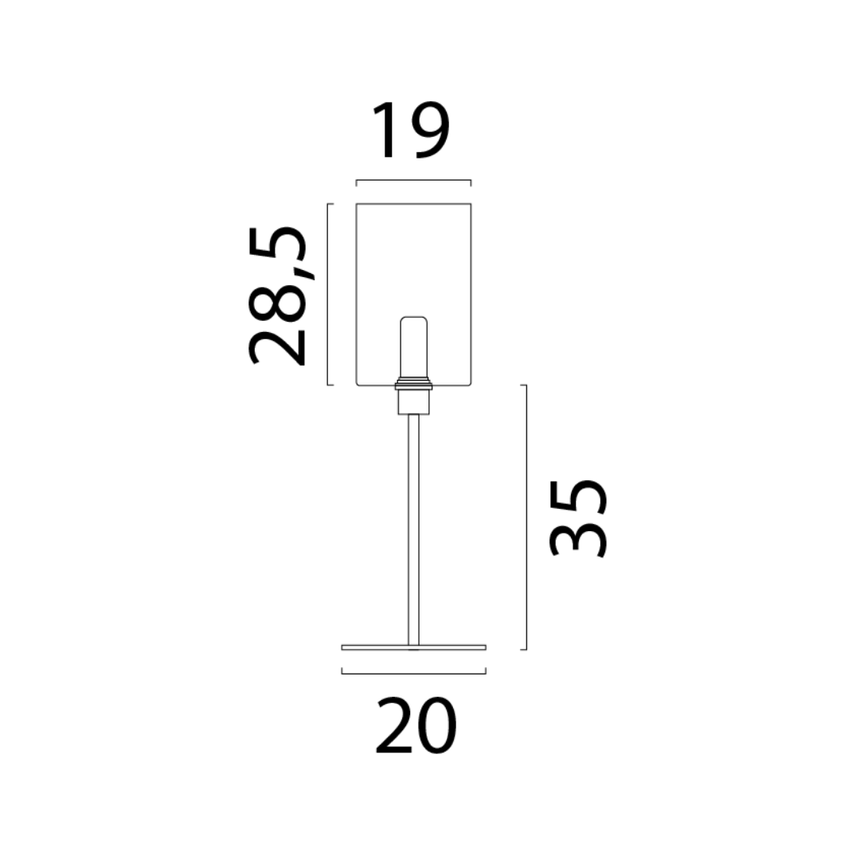 Ortona üveg asztali lámpa