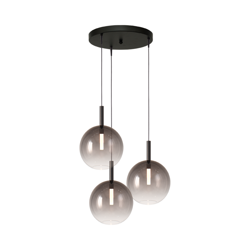 Lido világosszürke üveg függőlámpa