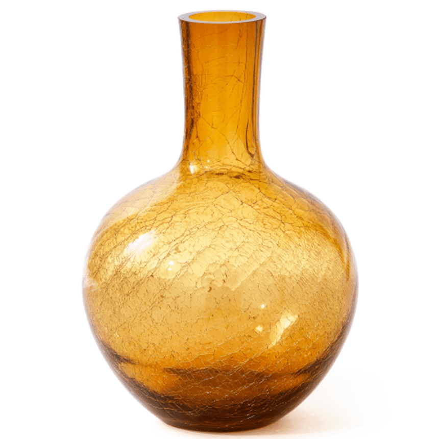 Crackled Ball glass vase 50cm