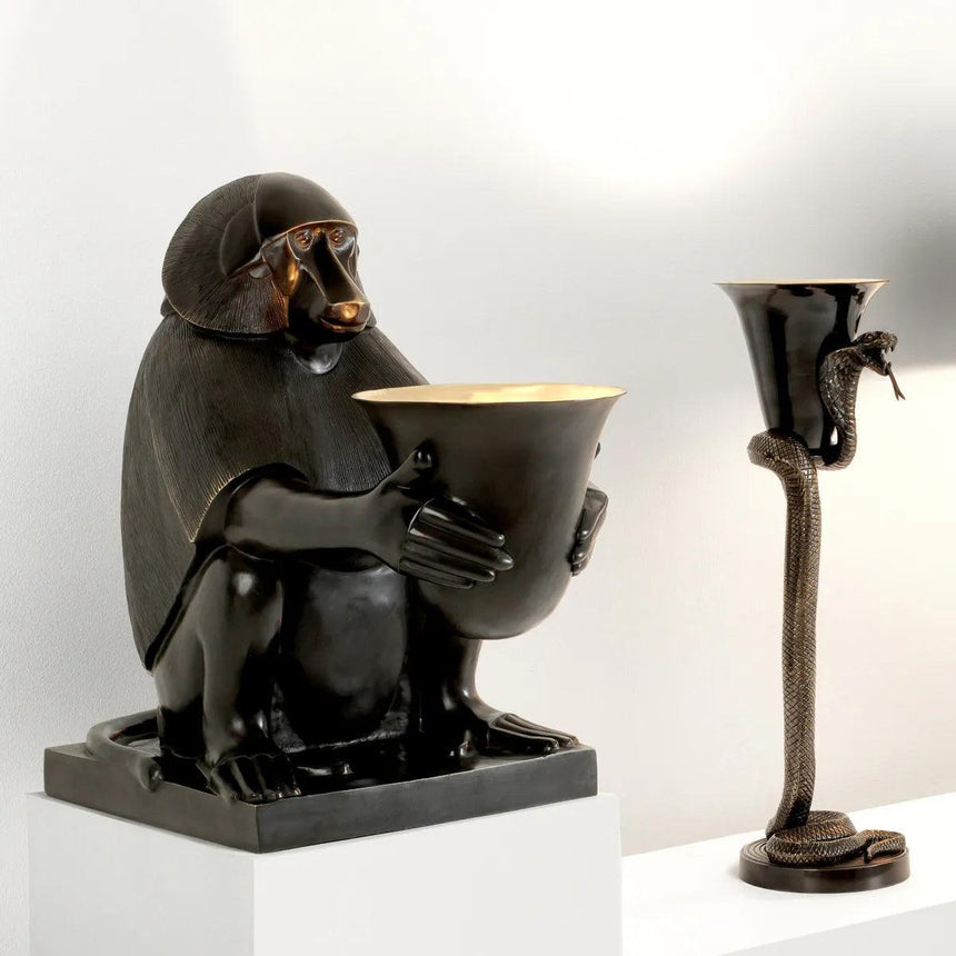 Art Deco Monkey metal table lamp