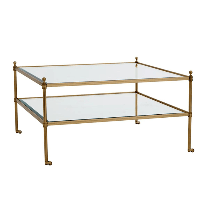 Aubrey glass coffee table