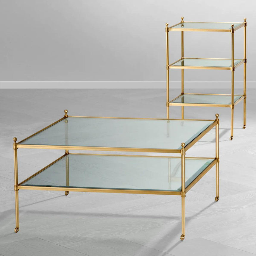 Aubrey glass coffee table