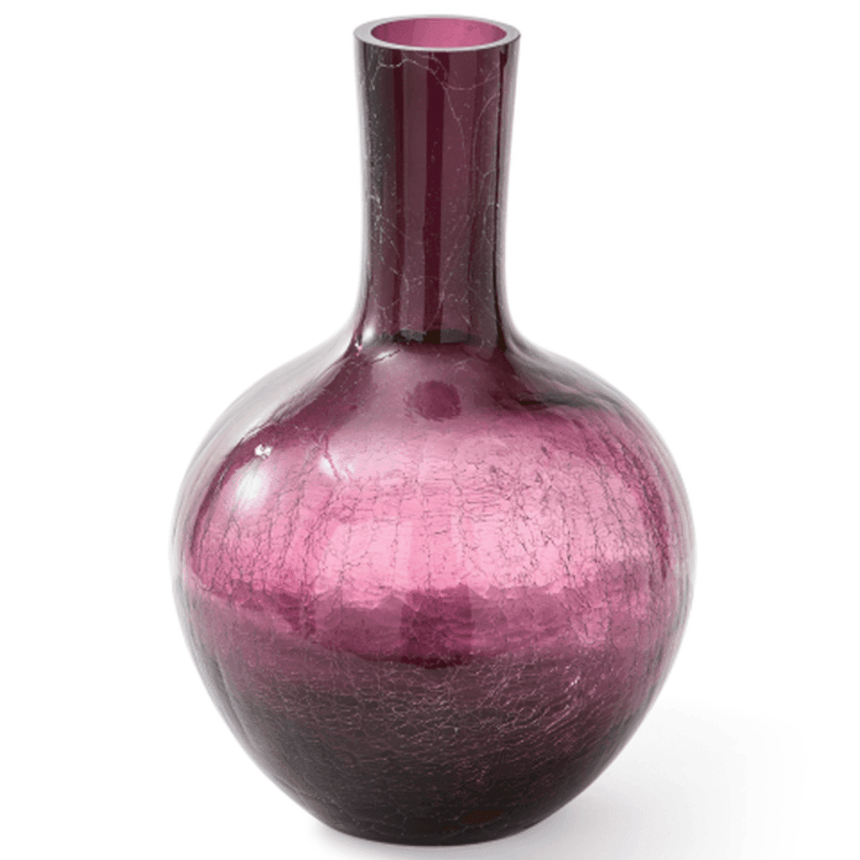Crackled Ball glass vase 50cm