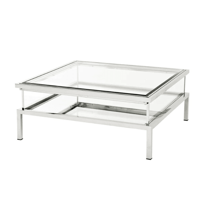Harvey glass coffee table 100x100