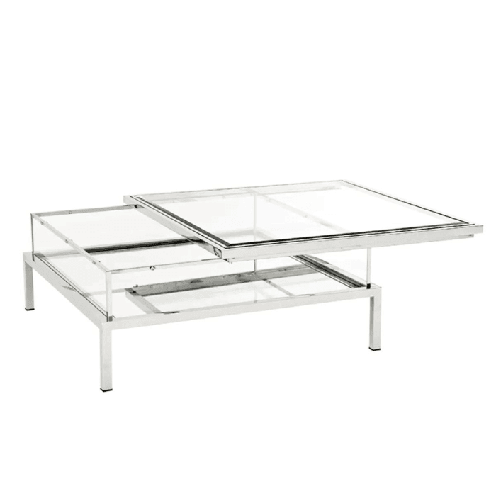 Harvey glass coffee table 100x100