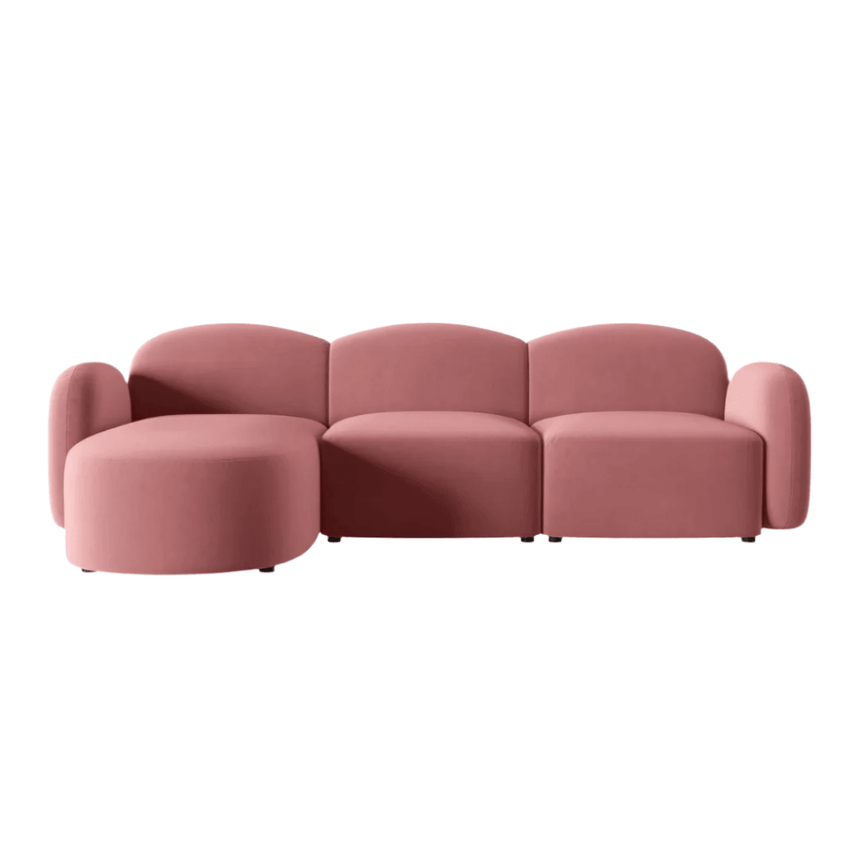 Blair left-hand velvet corner sofa 274x167
