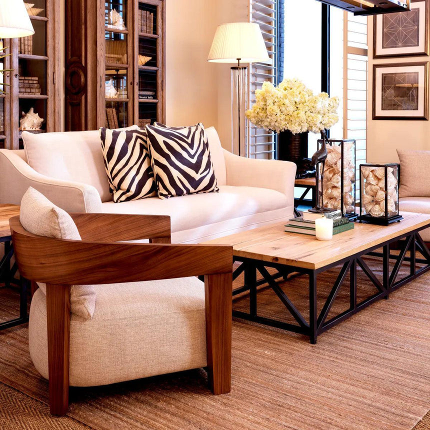 Rubautelli szövet fotel barna vázzal