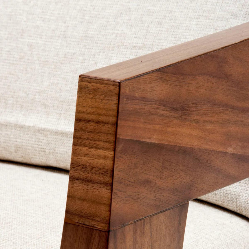 Rubautelli szövet fotel barna vázzal