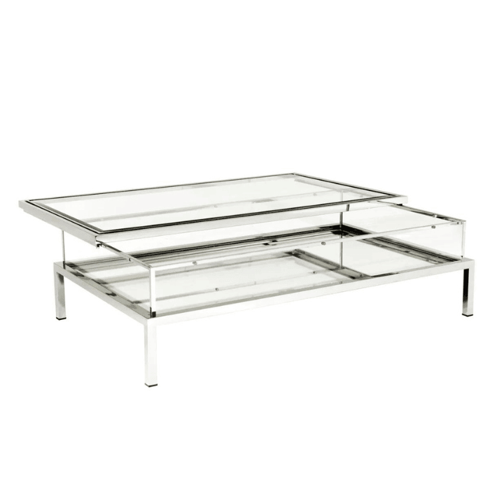 Harvey glass coffee table 140x85