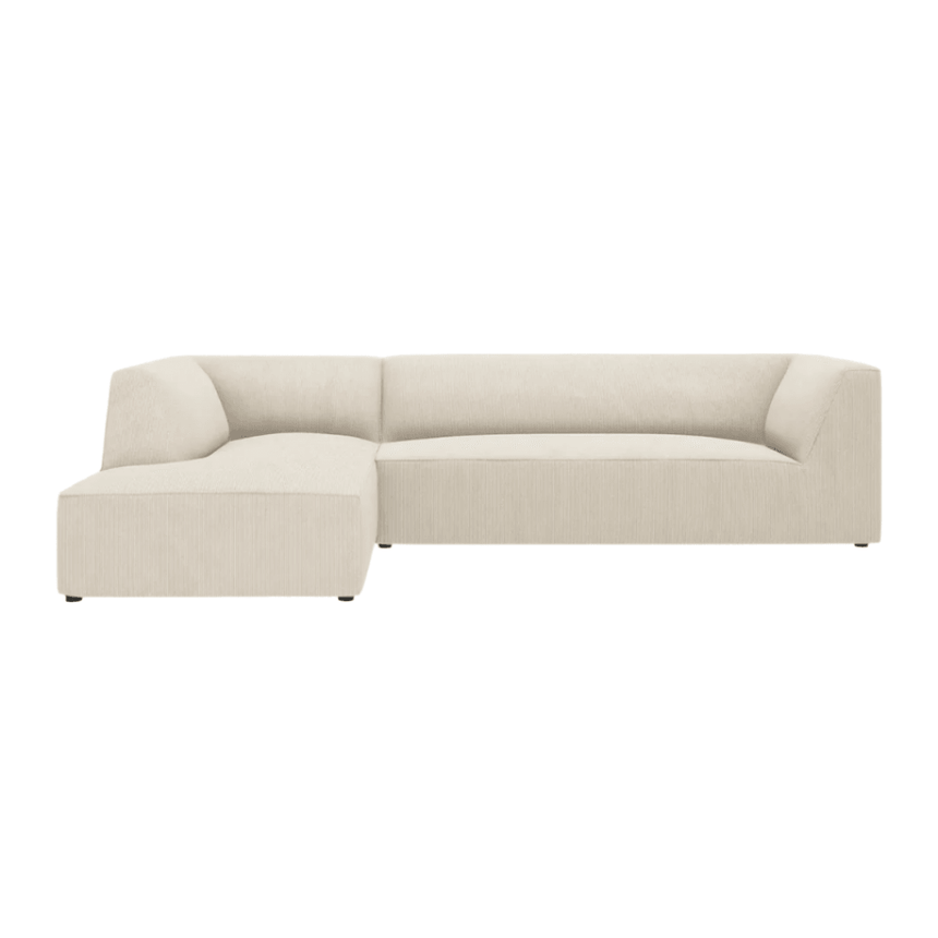 Ruby balos kordbársony sarokkanapé 273x180