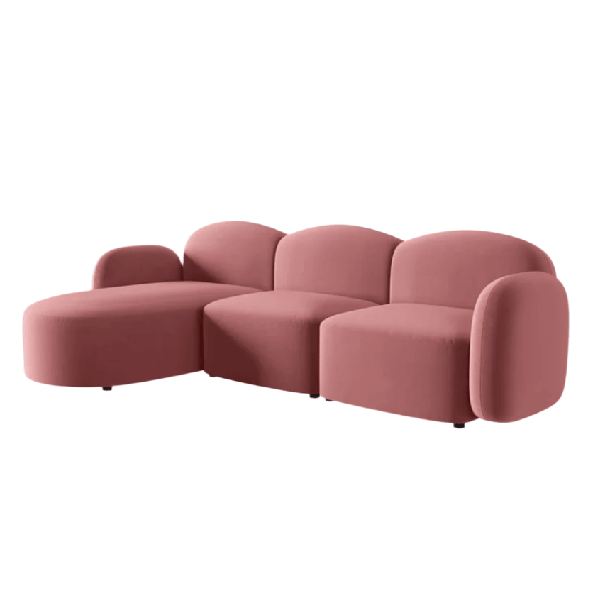 Blair left-hand velvet corner sofa 274x167