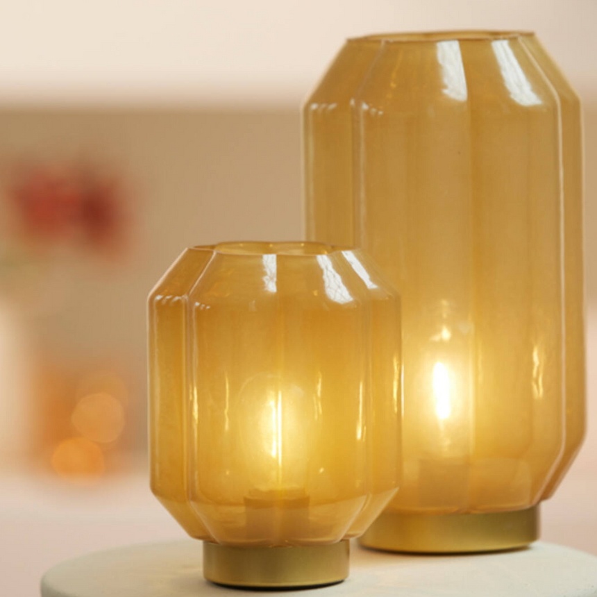 Yvias üveg asztali lámpa Ø15