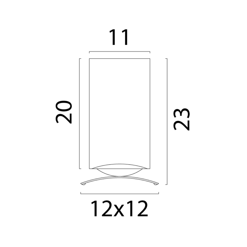 Oblica üveg asztali lámpa nikkel talppal