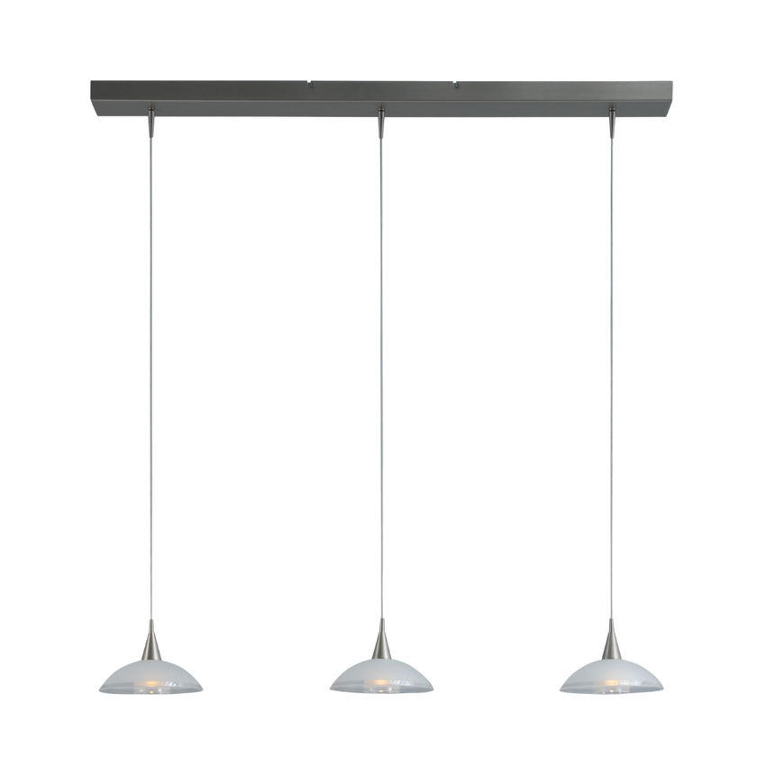 Melani üveg nikkel függőlámpa