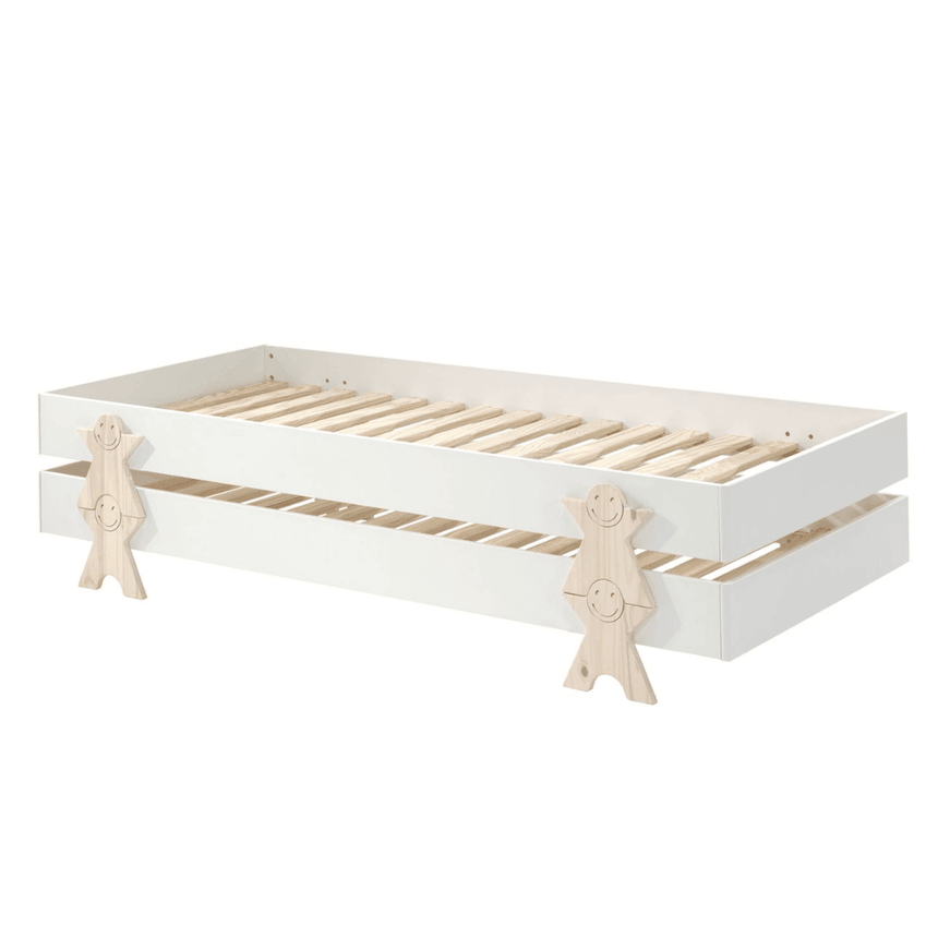 Modulo Smiley wooden children's bed, 90x200, set of 2