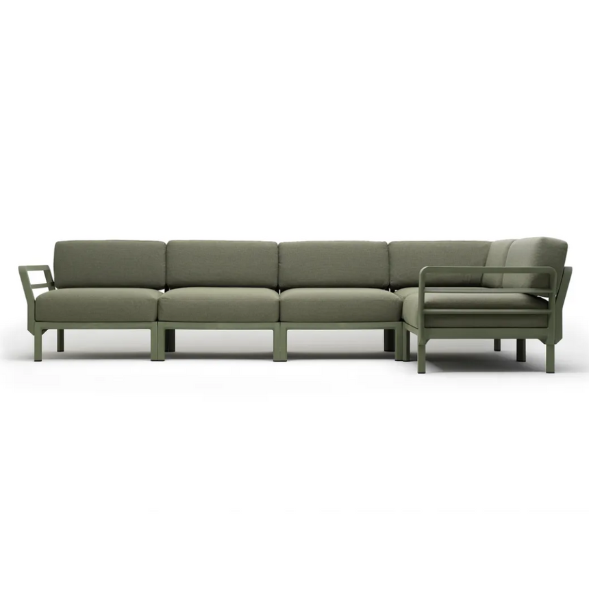 Nardi Maximo 5-seater fabric garden sofa with cactus frame
