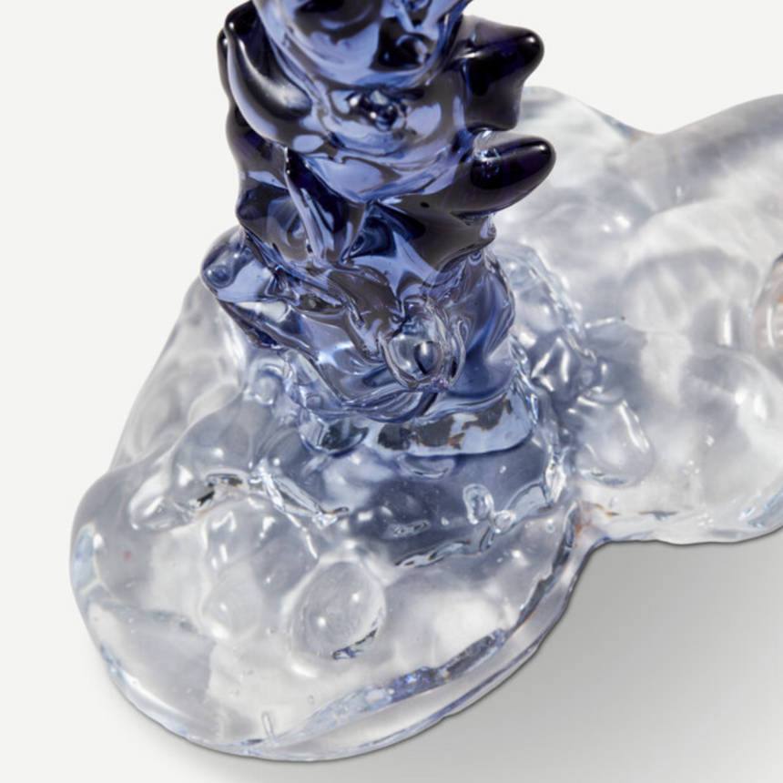 Drip glass candle holder 25cm